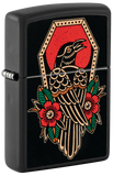 Zippo The Raven Design, Black Matte Finish Lighter #48611