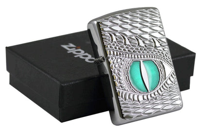 Zippo Dragon Eye Lighter, Armor, High Polish Chrome, Windproof #28807