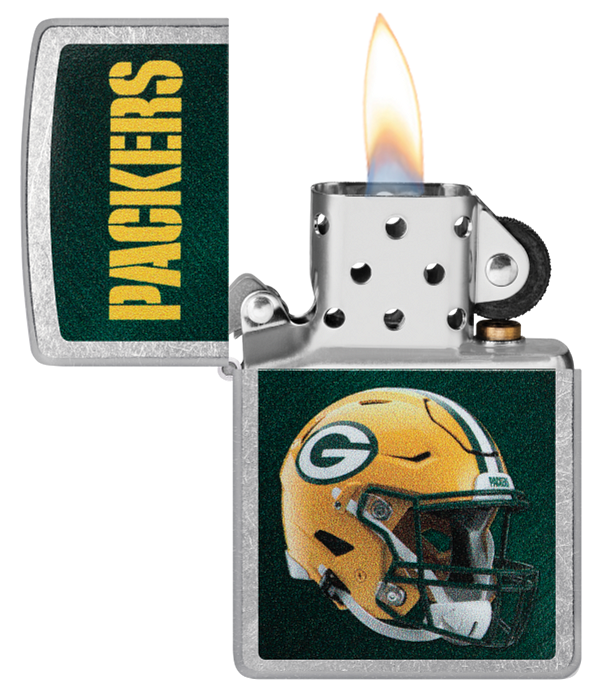 Zippo NFL Green Bay Packers Footbal Team, Street Chrome Lighter #48429