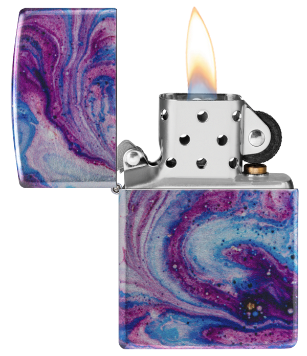 Zippo Space Cosmos 540 Fusion Design, Tumbled Chrome Lighter #48547