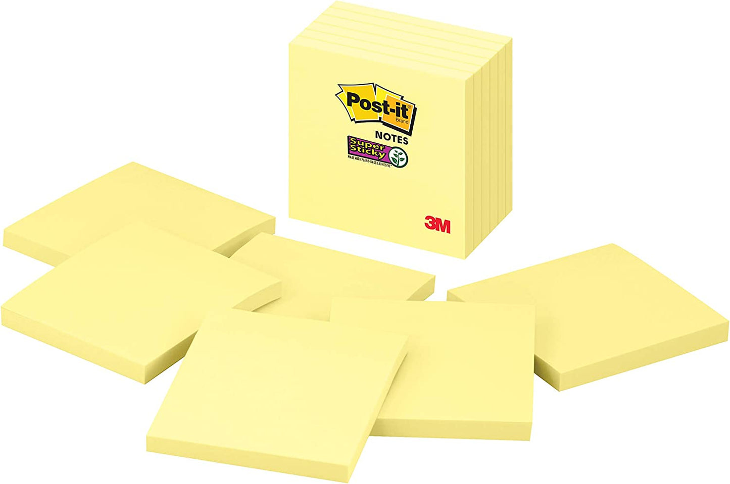 Post-it Super Sticky Notes, 3 in x 3 in (76 mm x 76 mm) #654-6SSCY