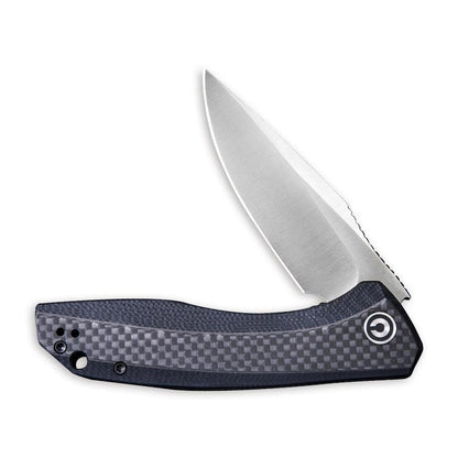 CIVIVI Baklash Twill Carbon Fiber Black Handle, Satin Finished Blade #C801D