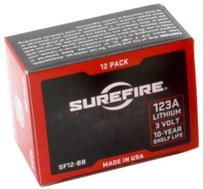 Surefire (12) 123A Lithium 3V Batteries for Flashlights #SF12-BB