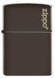 Zippo Classic Brown Chestnut with Logo Genuine Windproof Pocket Lighter #49180ZL