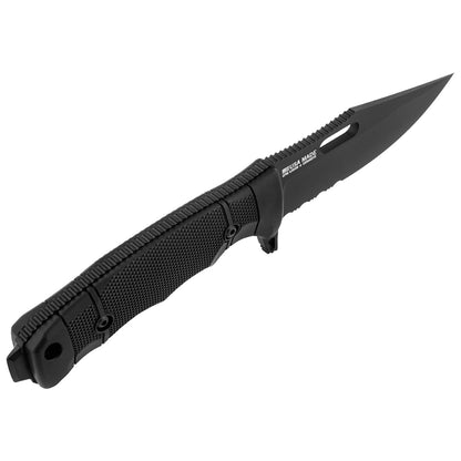 SOG Seal FX Fixed Blade Knife, Clip Point, Serrated, Black #17-21-01-57