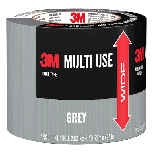 3M Wide Multi-Use Duct Tape, 2.83 in x 30 yd (72 mm x 27.4 m) #2930-W