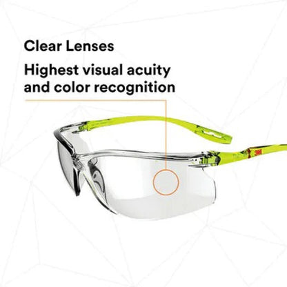 3M Solus Safety Glasses, Anti-Fog Coating, Clear AF-AS Lens #SCCS01SGAF-GRN