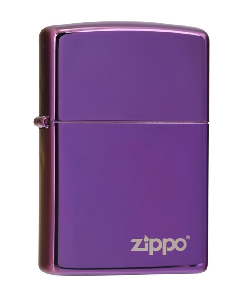 Zippo Abyss with Logo Lighter, High Polish, Deep Purple, Windproof #24747ZL