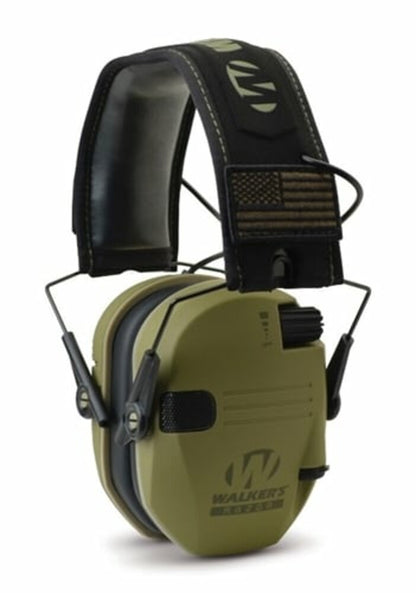 Walker's Razor Patriot Series Slim Electronic Earmuffs Olive Green #RSEMPAT-ODG
