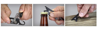 Lansky Roadie 8-in-1 Keychain Carabiner Tool Sharpener Bottle Opener #ROAD1