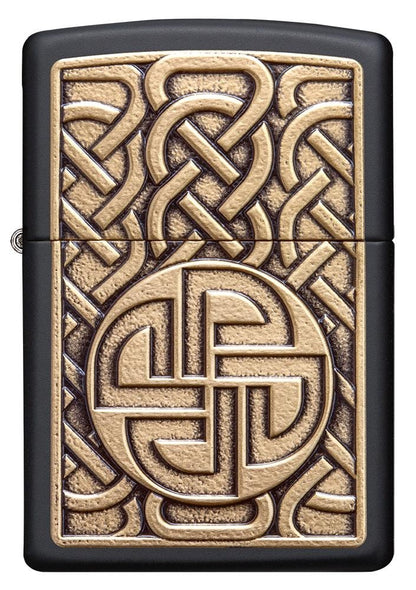 Zippo Norse Emblem Celtic Symbol Design, Black Matte Lighter #49538
