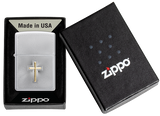 Zippo Sprirtual Cross Design, Satin Chrome Lighter #48581