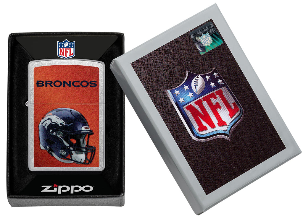 Zippo NFL Denver Broncos Football Team, Street Chrome Lighter #48427