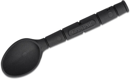 Ka-Bar Krunch Spoon and Straw for Camping Survival, Black, Made in USA #9924