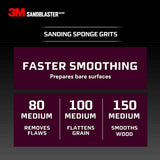 3M SandBlaster Advanced Sanding Sanding Sponge, 220 grit, 3 Pack #20907-220-3PK