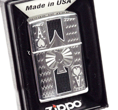 Zippo Classic Ace Lighter, High Polish Chrome, Windproof #24196