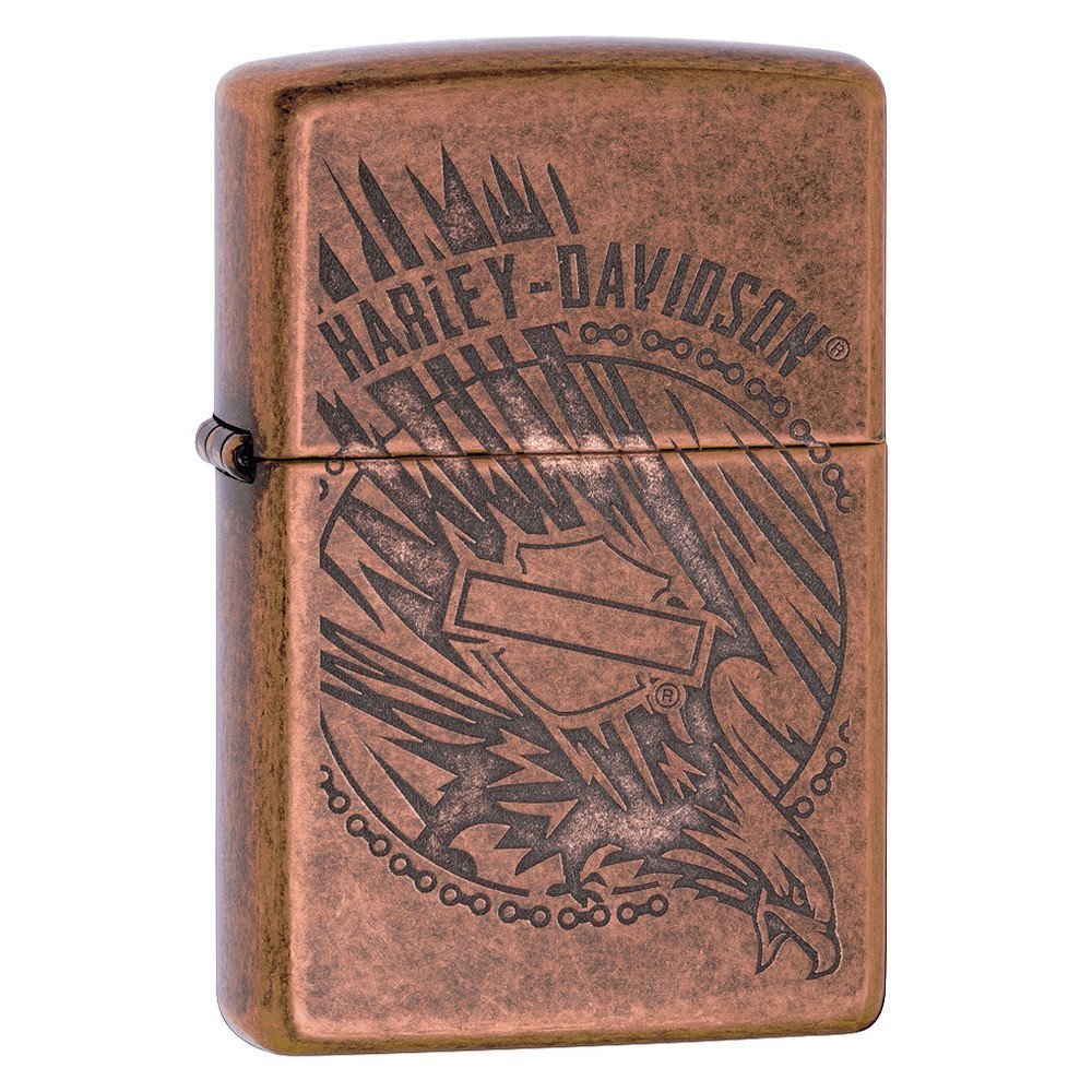 Zippo Harley-Davidson Lighter, Antique Copper #29664