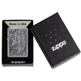 Zippo Skull and Angel Emblem, Street Chrome Finish, Windproof Lighter #49442