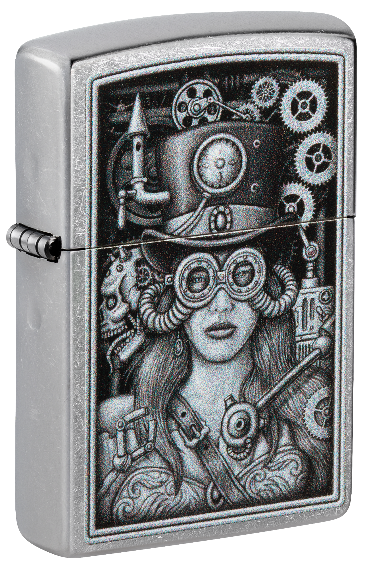 Zippo Steampunk Girl, Street Chrome Lighter #48387