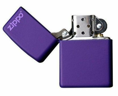 Zippo Purple Matte w/ Logo Lighter, Regular Classic #237ZL