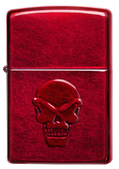 Zippo Doom, Red Skull 3D Stamp Candy Apple Red, Genuine Windproof Lighter #21186