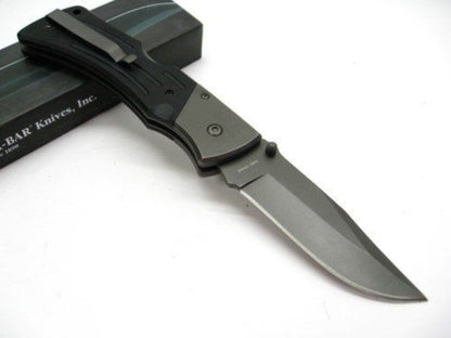 Ka-Bar G10 Mule, Black Folding, Straight Edge Knife #3062