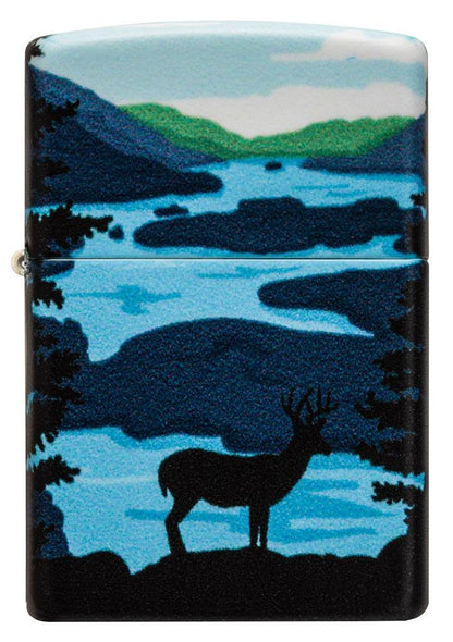 Zippo Deer Landscape 540° Design, Colorful Windproof Lighter #49483