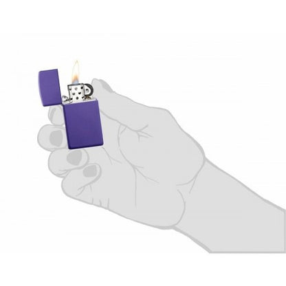Zippo Slim Purple Matte Finish, Windproof Lighter #1637