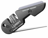 Lansky Responder Folding Knife & BladeMedic Sharpener Combo, Pocket Clip #UTR7