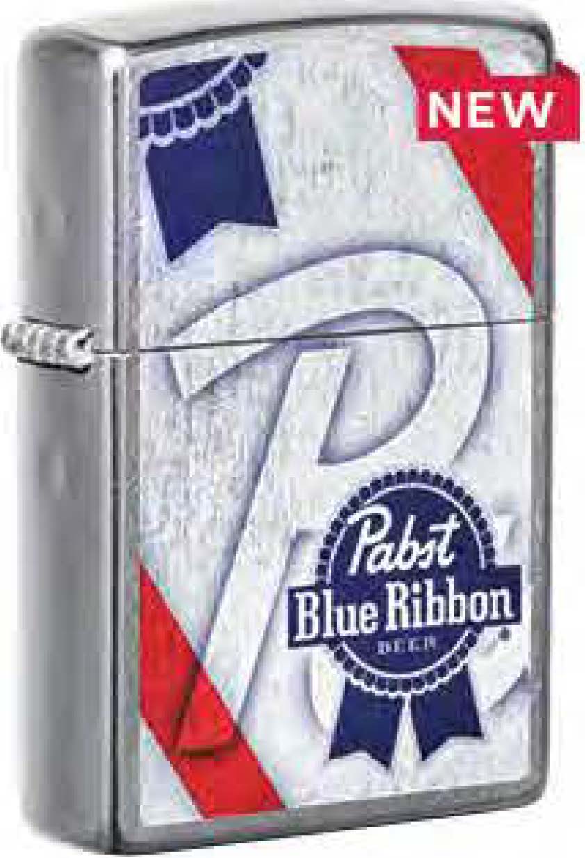 Zippo Pabst Brewing Company, Street Chrome Windproof Lighter #49545