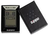 Zippo Vintage TV Design, Black Matte Laser Engraved Lighter #48619