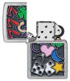 Zippo Casino Vibes Color Image Design, Street Chrome Lighter #48682