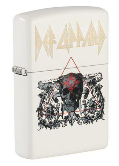 Zippo Def Leppard Music, Matte White Finish, Genuine Windproof Lighter #49237