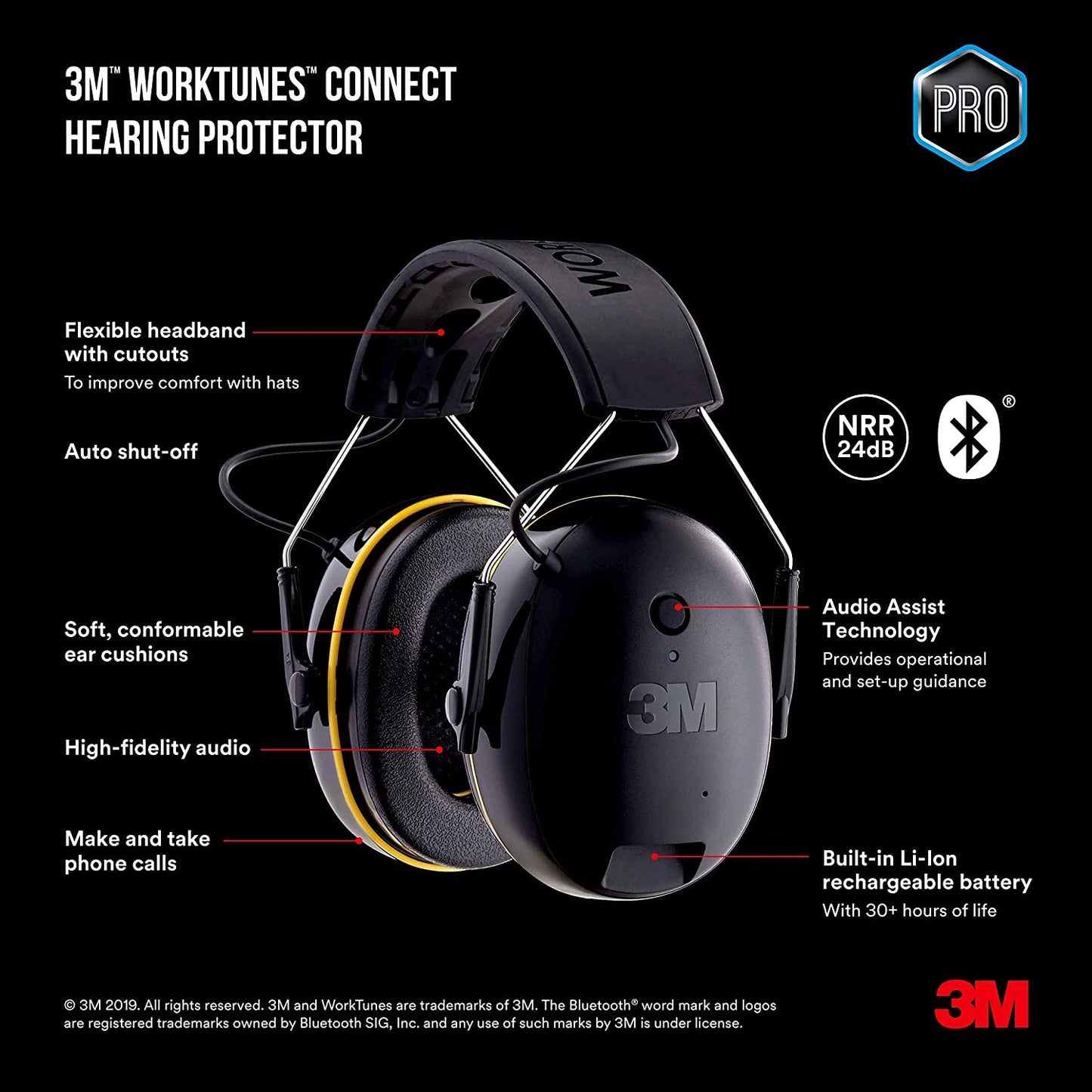 3M Worktunes Connect Wireless Hearing Protector with Bluetooth #90543