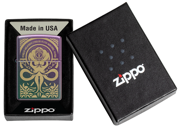 Zippo Cthulu Spiritual Laser Engrave Design, Iridescent Lighter #48671