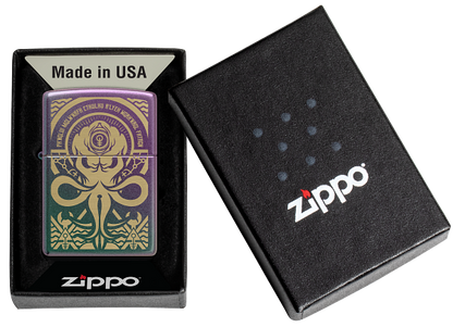 Zippo Cthulu Spiritual Laser Engrave Design, Iridescent Lighter #48671