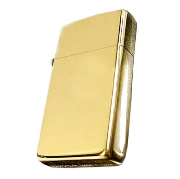 Zippo Solid Brass High Polish Slim Lighter #1654B