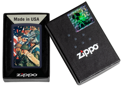 Zippo Norman Rockwell A Pictoral History of the US Army Lighter #48698
