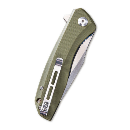 CIVIVI Baklash, Green G10 Handle, Satin Finished Blade #C801A