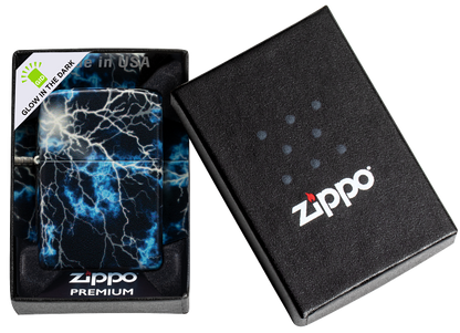 Zippo Thunderstorm Glow-in-the-Dark Green 540 Design Lighter #48610