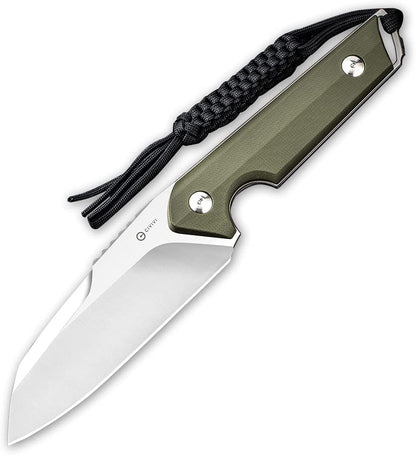 CIVIVI Kepler Knife, OD Green Handle + Black Kydex Clip Sheath #C2109A