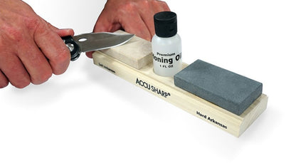 AccuSharp Arkansas Whetstone Combo Knife Sharpening Kit, w/ Honing Oil #023C