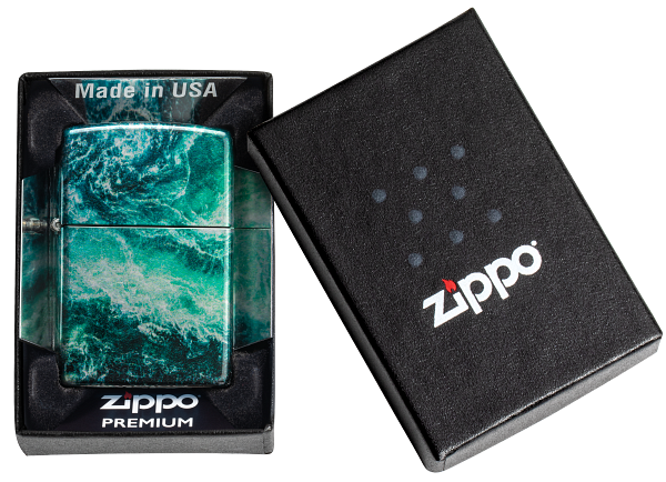 Zippo Wild Rapids 540 Fusion Design, Tumbled Chrome Lighter #48621