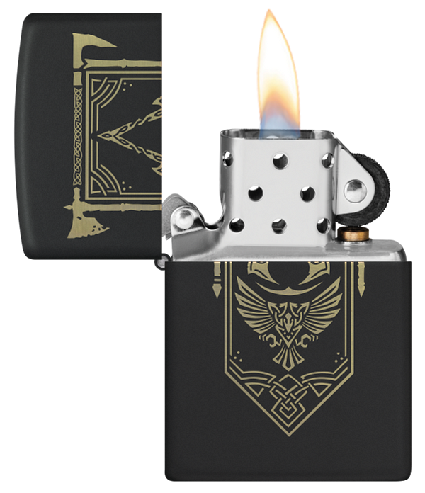 Zippo Gaming Assassins Creed Valhalla, Black Matte Lighter #48669