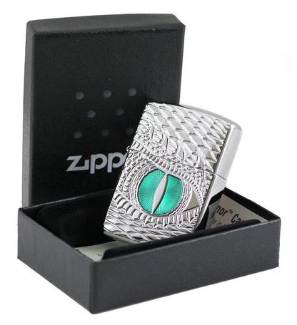 Zippo Dragon Eye Lighter, Armor, High Polish Chrome, Windproof #28807