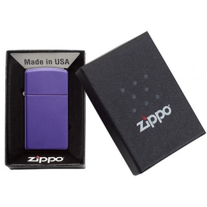 Zippo Slim Purple Matte Finish, Windproof Lighter #1637