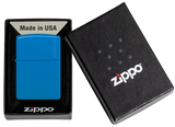 Zippo Classic Sky Blue Matte with Logo Base Model Lighter #48628ZL