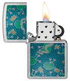 Zippo John Smith Gumbula Turtles Design, Street Chrome Lighter #48626