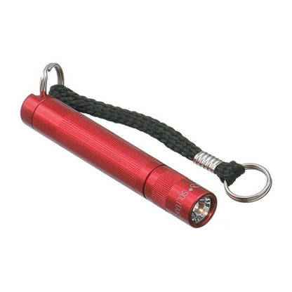 MAGLITE Solitaire Incandescent Flashlight, Spare Bulb, Battery, Red #K3A036