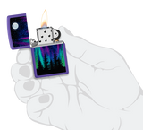 Zippo Aurora Borealis Design, Purple Matte Lighter #48565